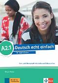 Deutsch echt einfach. A2.1. für Jugendliche. Kurs - und Übungsbuch mit Audios und Videos online