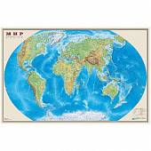 Карта "Мир", физическая, 1:25 000 000