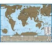 Карта мира с флагами, со стираемым слоем