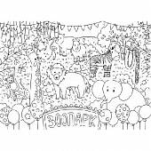 Настольный коврик-раскраска "Зоопарк" (78061)