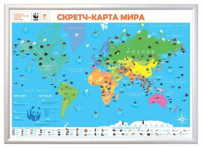 Скретч-карта мира А1 "WWF. Orange Edition"
